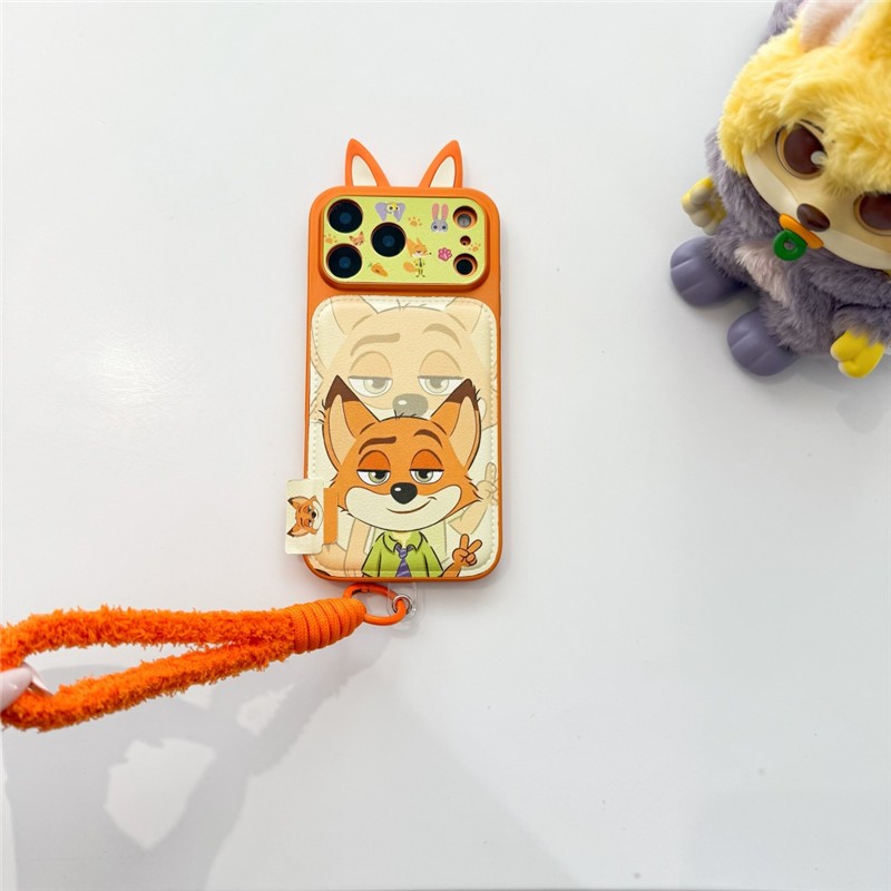 Ốp điện thoại chất liệu PU hình thỏ Fox cho iphone 17 pro max 16 pro max