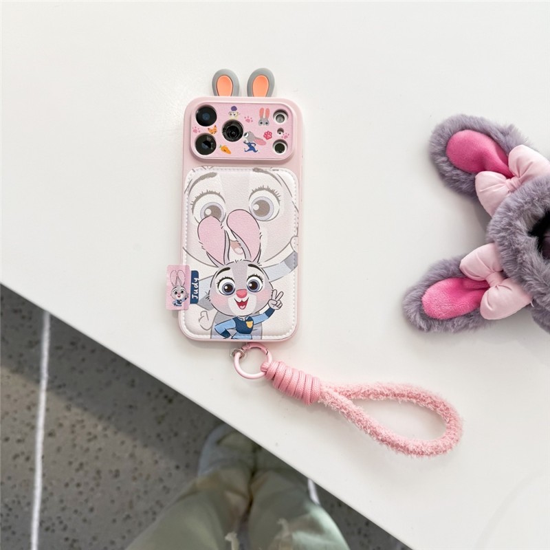 Ốp điện thoại chất liệu PU hình thỏ Fox cho iphone 17 pro max 16 pro max