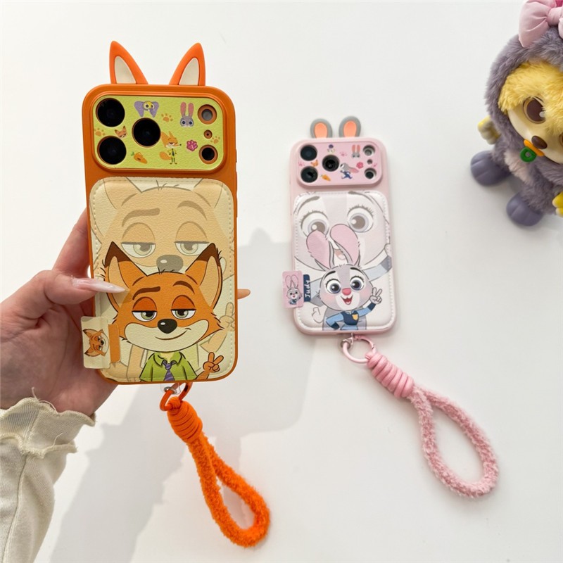 Ốp điện thoại chất liệu PU hình thỏ Fox cho iphone 17 pro max 16 pro max