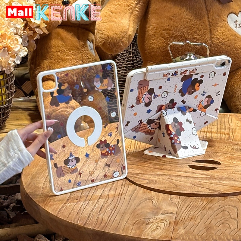 Vỏ iPad KENKE Hình Hoạt Hình Dễ Thương Sơn Phun, Phù Hợp iPad Air Pro 11 inch M5 2025 Air 13" M2 M3 Pro 12.9 Mini 6/7 A17 Pro  iPad 10th Ốp ipad a16 gen 11 case ipad Air 4/5/6/7 (2020/2021/2022)  ốp lưng máy tính bảng