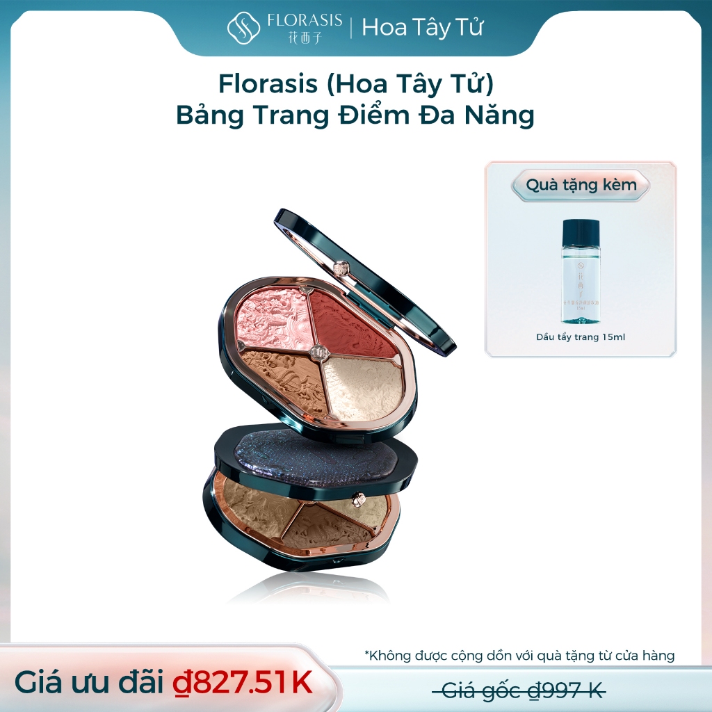 【Livestream】Florasis ( Hoa Tây Tử) Bảng Trang Điểm Đa Năng Eastern Beasts Sculpting -  Tạo Khối & Highlight, Má Hồng, Mắt, Sống Mũi 10.8g