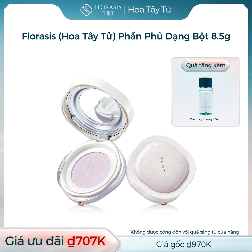 【Livestream】Florasis ( Hoa Tây Tử) Phấn Phủ Dòng Rạng Rỡ Tự Nhiên Flawless Jade Breathable  – Hạt Phấn Siêu Mịn, Điều Chỉnh Sắc Tố, Kiểm Soát Dầu & Lớp Nền Lì Hoàn Hảo 8.5g