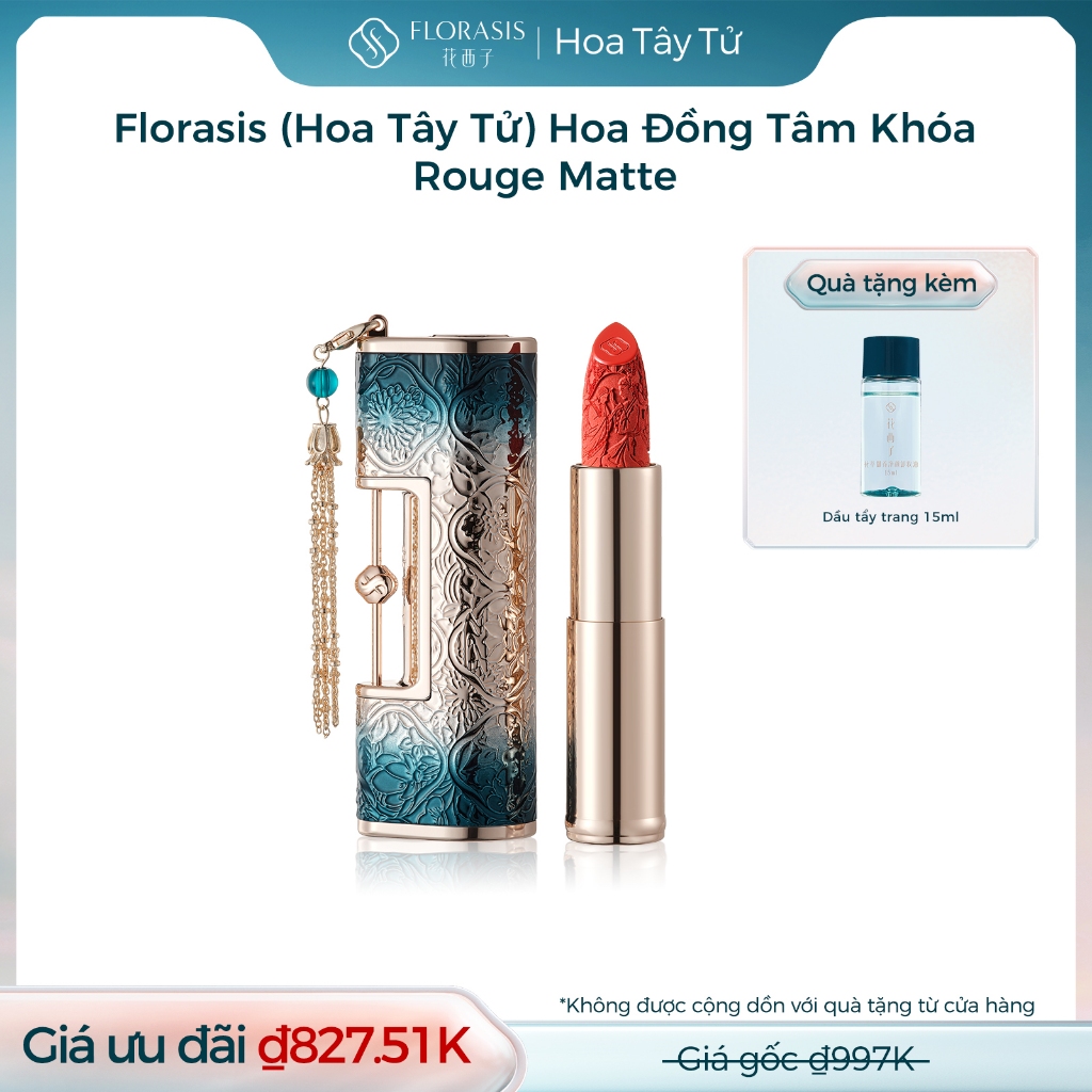 【Livestream】Florasis ( Hoa Tây Tử) Son Blooming Rouge Love Lock – Chất lì mịn, nhẹ môi, bền màu lâu trôi