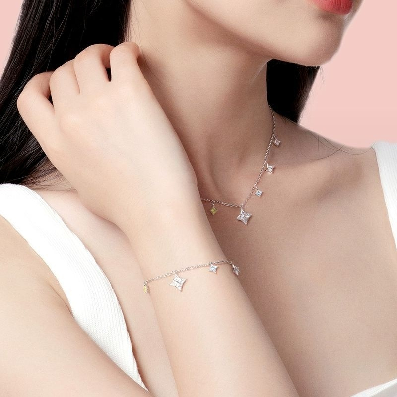 FanciMe Starlight Sparkle Bracelet Sterling Silver Dainty & Trang sức đầy màu sắc dành cho nữ