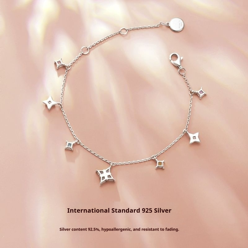 FanciMe Starlight Sparkle Bracelet Sterling Silver Dainty & Trang sức đầy màu sắc dành cho nữ