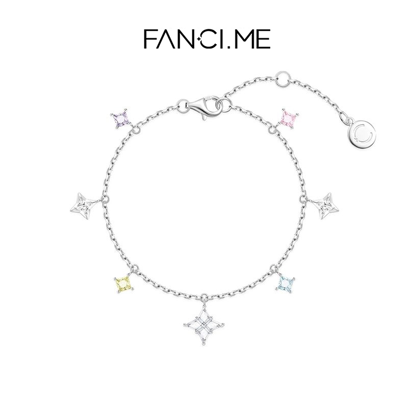 FanciMe Starlight Sparkle Bracelet Sterling Silver Dainty & Trang sức đầy màu sắc dành cho nữ