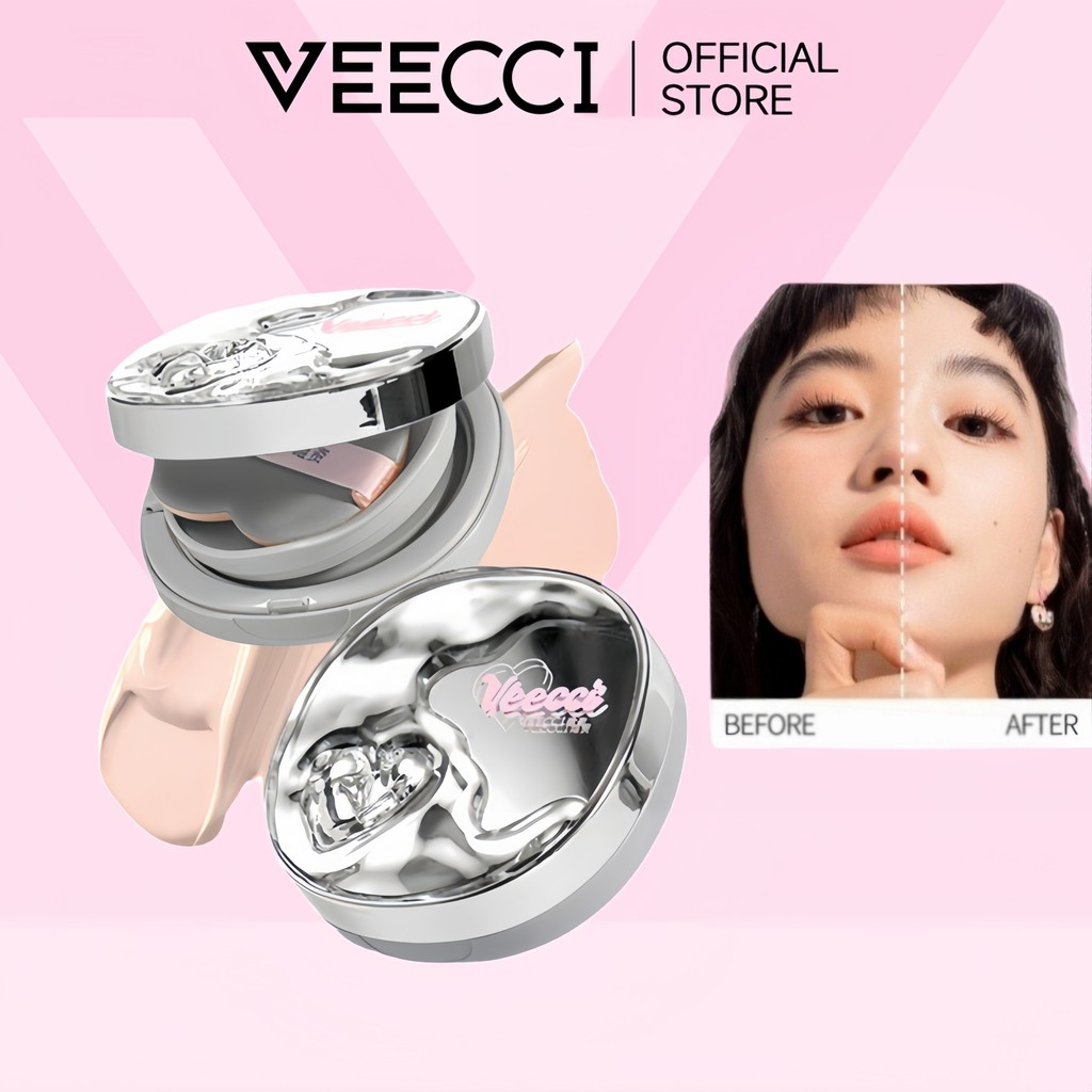 VEECCI Cushion BB Cấp Ẩm Kiềm Dầu Lâu Trôi Suốt 24h Độ Che Phủ Và Chống Thấm Nước Cao (4.5g/10g)