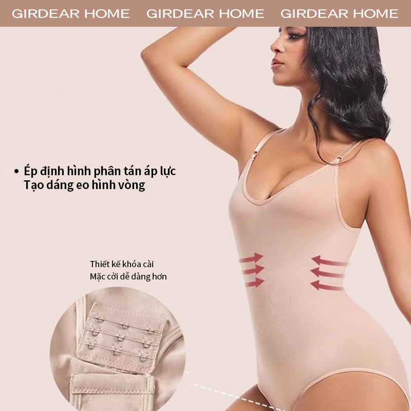 Girdear Home Women One Piece Shapewear bigsize Quần áo định hình toàn thân co giãn cao cho cỡ lớn Liền mạch Body Shaper Tank Top Bodysuit,GH57