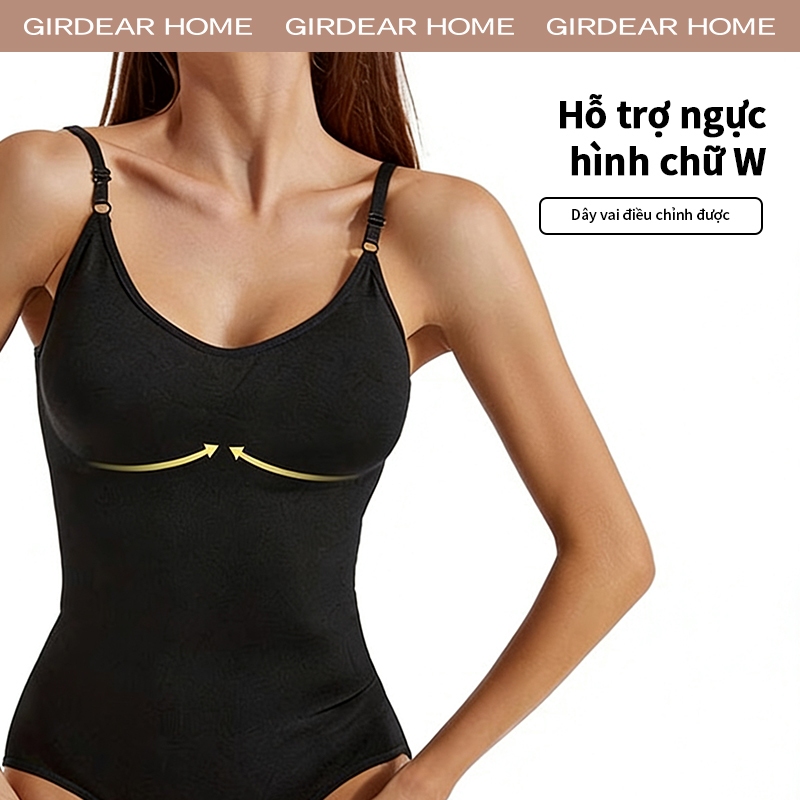 Girdear Home Women One Piece Shapewear bigsize Quần áo định hình toàn thân co giãn cao cho cỡ lớn Liền mạch Body Shaper Tank Top Bodysuit,GH57