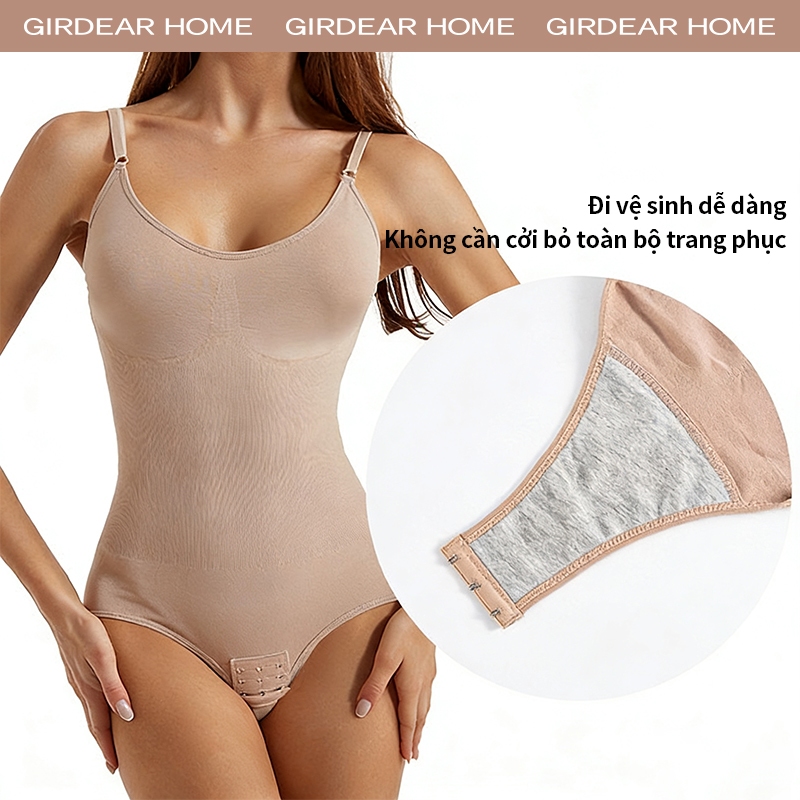 Girdear Home Women One Piece Shapewear bigsize Quần áo định hình toàn thân co giãn cao cho cỡ lớn Liền mạch Body Shaper Tank Top Bodysuit,GH57