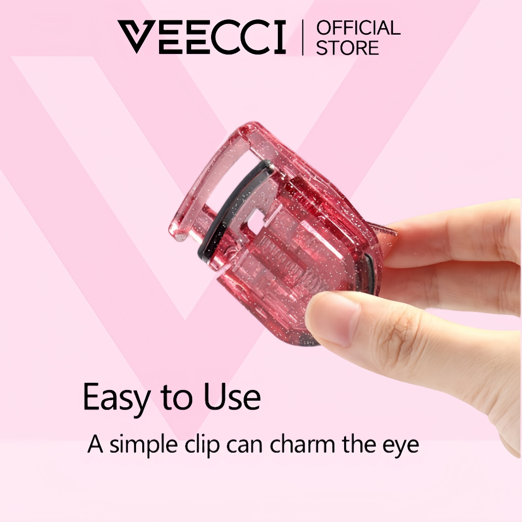 VEECCI Dụng cụ uốn lông mi để uốn và tạo kiểu lâu dài Dụng cụ uốn lông mi cầm tay nhỏ (1 chiếc)