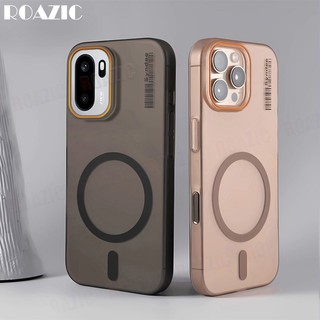 Sang Trọng Slim Matte Nửa Trong Suốt Vỏ Điện Thoại Tương Thích Cho OnePlus Ace 6T / 15R Từ Tính Chống Vân Tay Chống Rơi Chống Sốc Mặt Sau PC Cứng RS01
