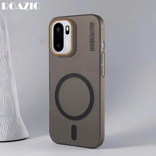 Sang Trọng Slim Matte Nửa Trong Suốt Vỏ Điện Thoại Tương Thích Cho OnePlus Ace 6T / 15R Từ Tính Chống Vân Tay Chống Rơi Chống Sốc Mặt Sau PC Cứng RS01