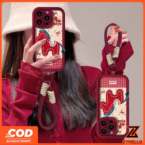 Thích hợp cho OPPO Reno 15F Reno 14F Reno14 Pro Reno13 F Reno12 F Reno11 F Reno10Pro Reno8T Reno8Z Reno7Z Reno8 Reno8 Reno7 Reno5 Reno4 Phim hoạt hình ca rô sợi 3D ngựa TPU chống sốc pho