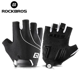 Găng tay nửa ngón đi xe đạp ROCKBROS dành cho nam và nữ ngoài trời thoáng khí chống trượt Găng tay xe đạp leo núi hấp thụ sốc