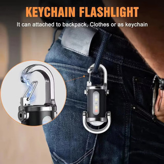Đèn Pin LED Mini Móc Khóa Sạc USB Chống Nước - Dụng cụ Phù Hợp Cho Cắm Trại Và Sử Dụng Ngoài Trời