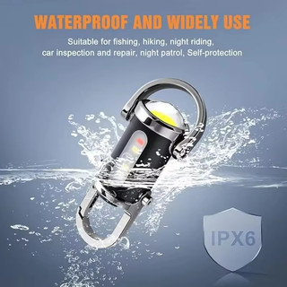 Đèn Pin LED Mini Móc Khóa Sạc USB Chống Nước - Dụng cụ Phù Hợp Cho Cắm Trại Và Sử Dụng Ngoài Trời