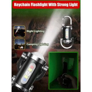Đèn Pin LED Mini Móc Khóa Sạc USB Chống Nước - Dụng cụ Phù Hợp Cho Cắm Trại Và Sử Dụng Ngoài Trời