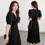 đầm hàn quốc nữ nhẹ nhang đen tiệc thức lụa dự đầm nữ body dáng dài sang chảnh xinh pháp cao cấp bigsize