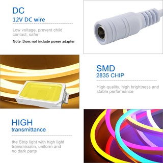 Đèn LED dải 12V DC Neon, Đèn dây neon chống nước linh hoạt hẹp, Dải neon ngoài trời có thể cắt bằng silicon cho sân vườn Trang trí ngày lễ Giáng sinh