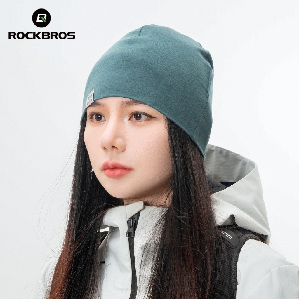 Mũ thể thao Rockbros làm từ Tencel len, màu trơn, chống gió, ấm áp - phù hợp cho mùa đông khi đi xe đạp và chạy bộ