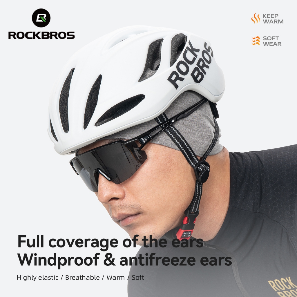 Mũ thể thao Rockbros làm từ Tencel len, màu trơn, chống gió, ấm áp - phù hợp cho mùa đông khi đi xe đạp và chạy bộ