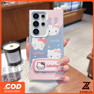 Thích hợp cho OPPO Reno 15F Reno 14F Reno 14 PRO Reno 13F Reno12 F Reno11 F Reno 10 Reno 8T Reno 8Z Reno 7Z Reno8 Phim hoạt hình dễ thương Hello Kitty Blue Cat gương đứng chống sốc TPU p