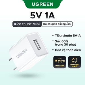 Bộ sạc USB UGREEN 5W 5V1A cho Samsung Xiaomi Huawei OPPO VIVO