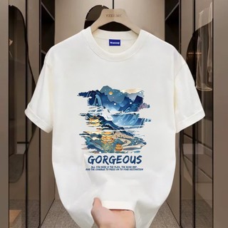 ✨Hàng có sẵn✨ WASSUP 2016 mẫu áo thun nam in hình tranh sơn thủy — 100% cotton, thời trang, Unisex.