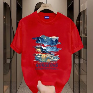 ✨Hàng có sẵn✨ WASSUP 2016 mẫu áo thun nam in hình tranh sơn thủy — 100% cotton, thời trang, Unisex.