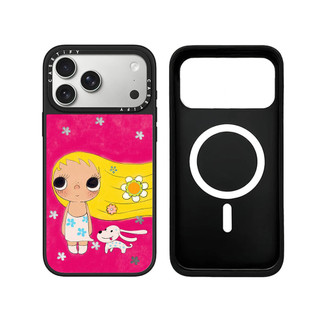 Không Dây Từ Tính Cho iPhone 17 16 15 14 13 Pro Max Plus Họa Tiết Ngộ nghĩnh Bé Gái Đen Cạnh Gương Mặt Sau Ốp điện thoại Nổi Logo