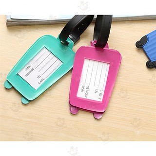 Thẻ hành lý silicon hoạt hình chống thất lạc, thẻ gắn vali túi du lịch, thẻ tên hành lý tiện lợi bền đẹp