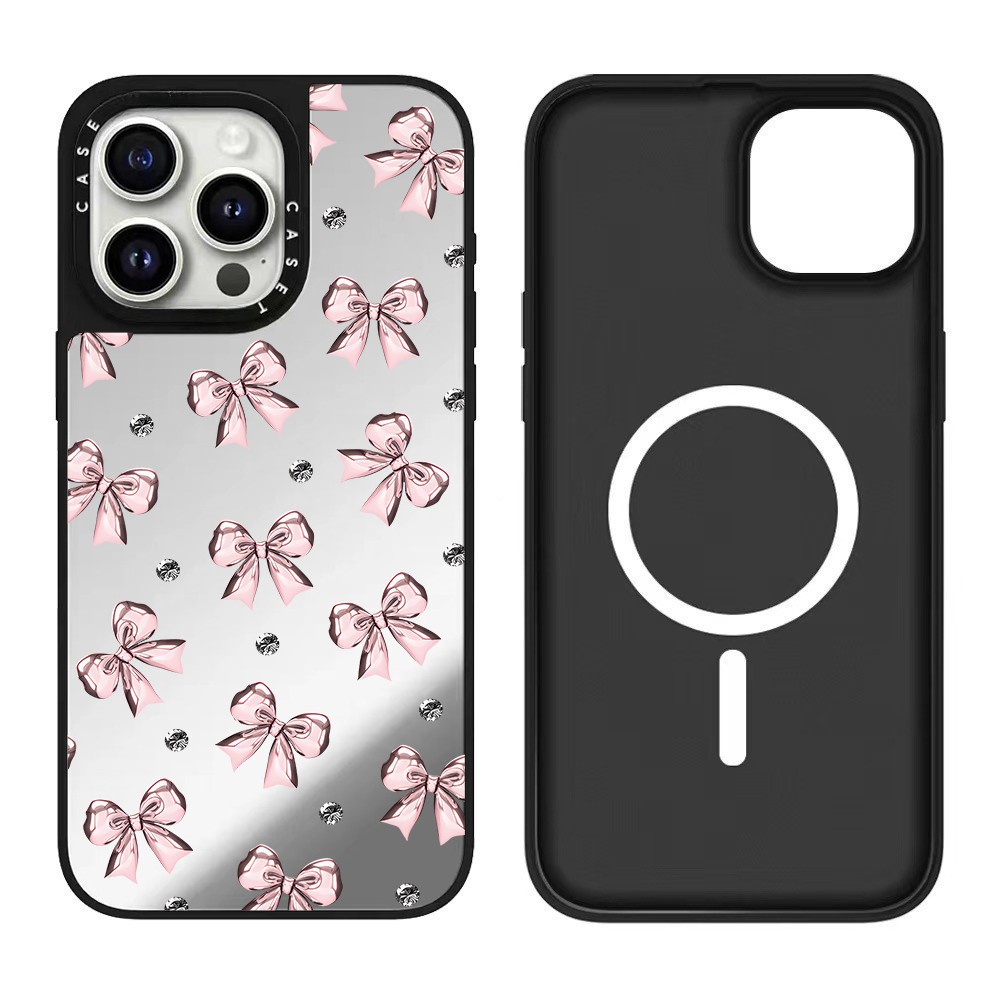 Ngôi Sao Và Hoa Gương Mới Có Từ Tính Ốp Lưng iPhone 17 16 15 14 13 12 11 Pro Max Plus Ốp Lưng Chống Sốc Casetify Bìa Cứng QXC2
