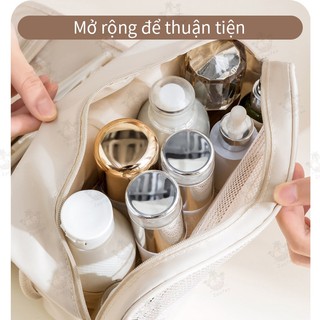Túi đựng mỹ phẩm du lịch có móc treo chống nước, túi đựng đồ vệ sinh cá nhân đa năng nhiều ngăn tiện lợi, gọn nhẹ