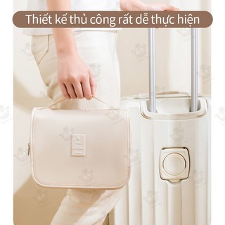 Túi đựng mỹ phẩm du lịch có móc treo chống nước, túi đựng đồ vệ sinh cá nhân đa năng nhiều ngăn tiện lợi, gọn nhẹ