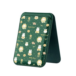 Giá đỡ thẻ điện thoại da thật họa tiết Miffy Rabbit dễ thương dành cho các cặp đôi tương thích với iPhone 17 17 Pro Max 17 Air 16 16 Pro Max 15 14 13 12 11 Pro Max Plus giá đỡ thẻ dọc