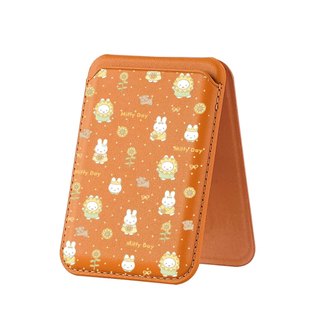 Giá đỡ thẻ điện thoại da thật họa tiết Miffy Rabbit dễ thương dành cho các cặp đôi tương thích với iPhone 17 17 Pro Max 17 Air 16 16 Pro Max 15 14 13 12 11 Pro Max Plus giá đỡ thẻ dọc