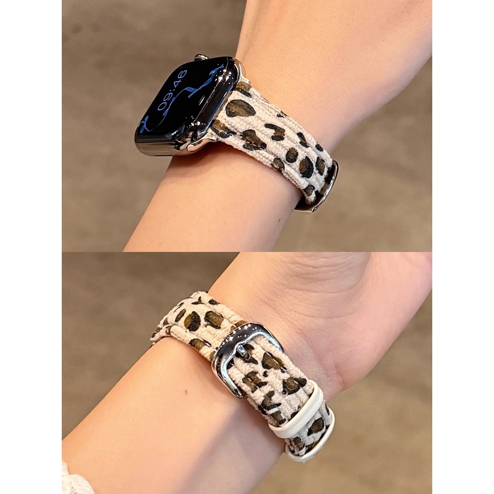 Dây đeo cổ tay mỏng hơn in họa tiết da báo thời trang dành cho nữ Thích hợp cho Apple Watch S11 SE3 Ultra3 S10 S9 S8 SE S7 S6 Ultra 49mm 46mm 42mm 40mm 44mm 41mm 45mm Dây đeo cổ tay