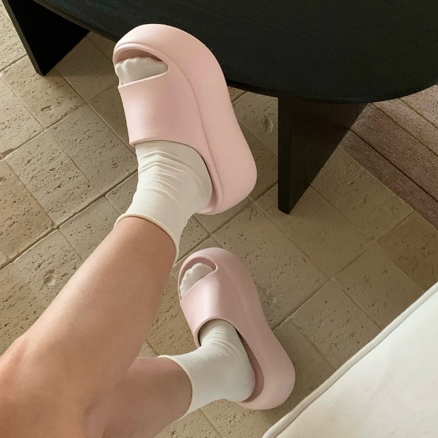 XIXITIAO Dép Dép Đế Dày Cao 8cm Nữ Đi Biển Mùa Hè Phong Cách Mới Ngoài Trời