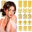 Nhẫn Tóc Bện Kim Loại Rỗng Cho Cô Gái