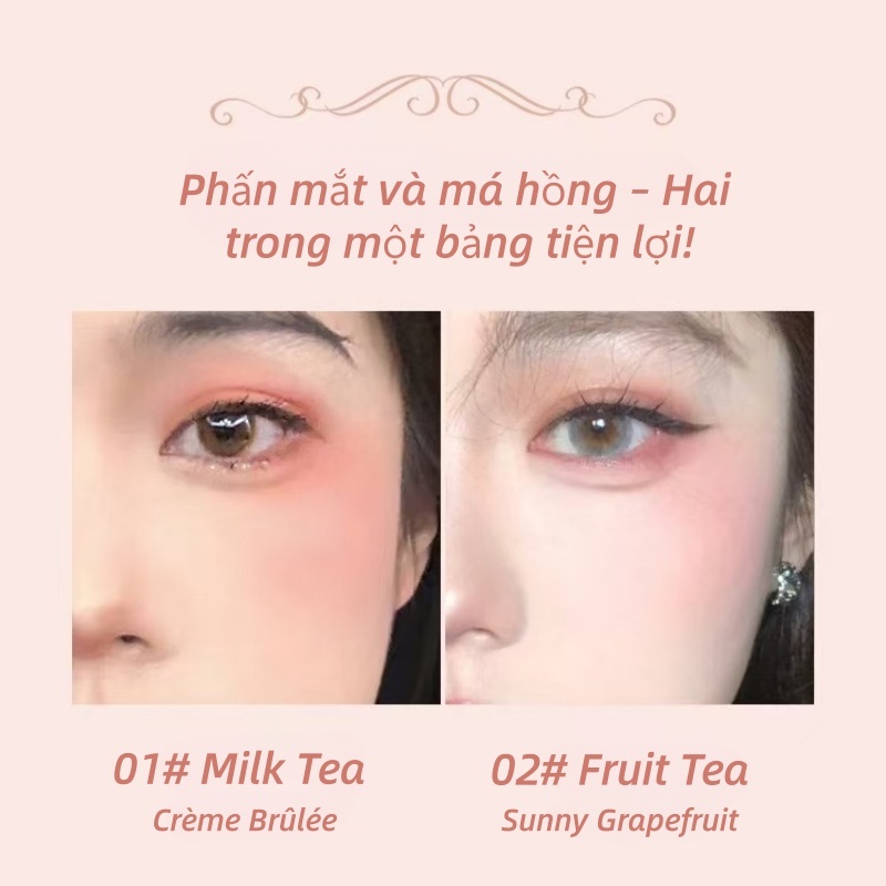 🎨Adel Bảng 3 Tông Má Mắt | Phấn Siêu Mịn, Lâu Trôi Kiềm Dầu & Hạn Chế Bay Màu, Cho Má Hồng Tự Nhiên