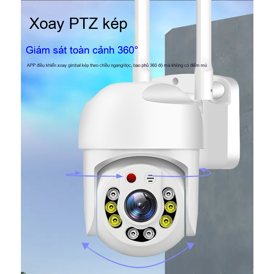 Camera không dây Hộ gia đình HD wifi Mạng từ xa Tầm nhìn ban đêm Cloud Ant Ngoài trời 5G Camera giám sát băng tần kép