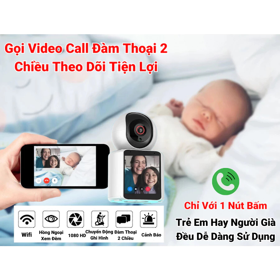 Super Look icsee Trong nhà với màn hình Giám sát thông minh Webcam gia đình Giám sát cuộc gọi Video wifi