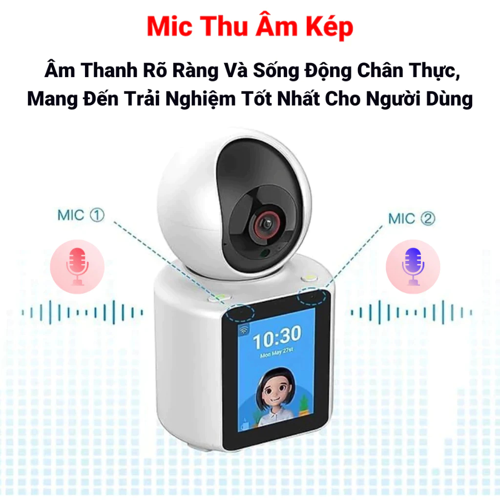 Super Look icsee Trong nhà với màn hình Giám sát thông minh Webcam gia đình Giám sát cuộc gọi Video wifi
