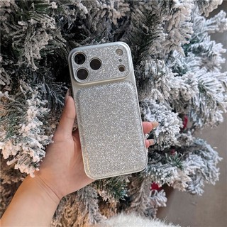 IPhone 17 Pro Max 16 pro max Họa tiết bạc lấp lánh TPUEpoxy nhựa chất liệu ốp điện thoại