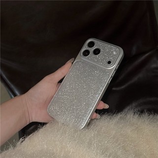 IPhone 17 Pro Max 16 pro max Họa tiết bạc lấp lánh TPUEpoxy nhựa chất liệu ốp điện thoại