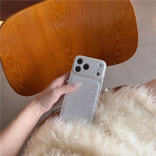 IPhone 17 Pro Max 16 pro max Họa tiết bạc lấp lánh TPUEpoxy nhựa chất liệu ốp điện thoại