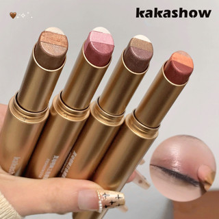 Kem Phấn Mắt 3 Màu KAKASHOW - Phấn Mắt Chuyển Màu Nâu Đất Tự Nhiên Phong Cách Hàn Quốc Cho Người Mới Bắt Đầu Chống Thấm Nước Di Động Dễ Sử Dụng C602