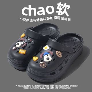 Dép đế dày chống trượt thoáng khí DIY dễ thương ngoài trời dành cho nữ S