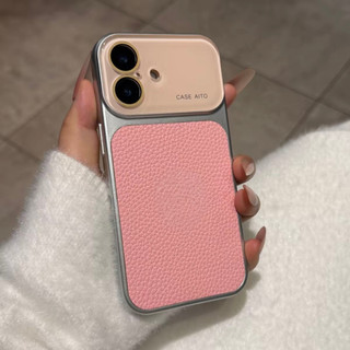 Phim bảo vệ ống kính thủy tinh Họa tiết vải lanh Vỏ điện thoại bằng da PU cho iPhone 17Promax 17Pro 14 15 16 Pro Max 13 Chống sốc ai Nút máy ảnh Nam Nữ Vỏ điện thoại di động